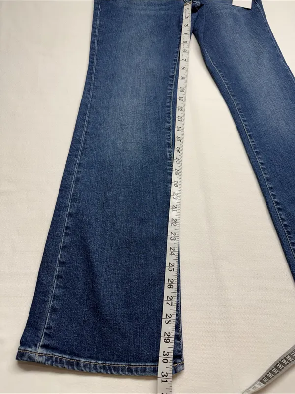 7 For All Mankind The Original Bootcut Low-Rise Women's Dark Blue Jeans - Image 9