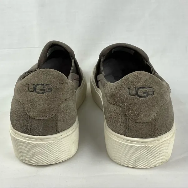 UGG Jass Gray Suede Platform Sneakers Sz 8.5 Slip On Casual - Image 6