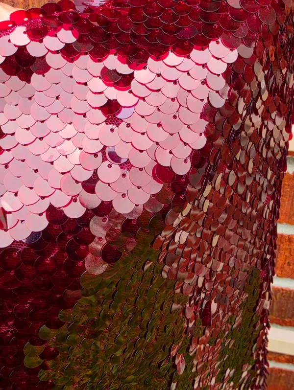 ASTR The Label Burgundy Sequin Mini Dress M - Image 4