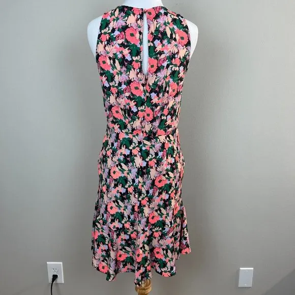 J Crew Mercantile Dress 2 Draped‎ Waist Floral Multicolor A-Line Sleeveless - Image 4