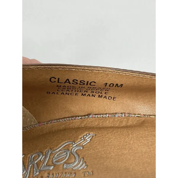 Womans Excellent Condition Carlos Santana Classic Slip On Stiletto Pumps 10M Tan - Image 7