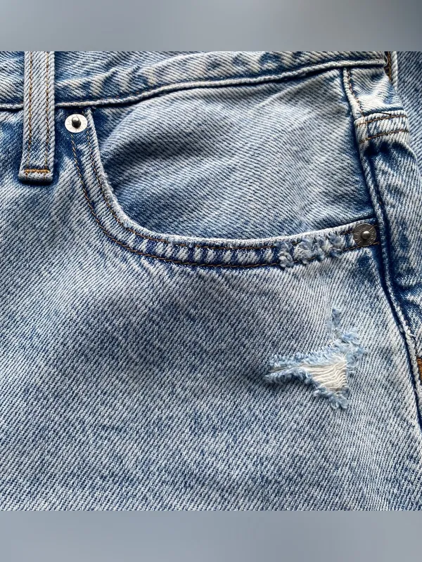 J. Crew 90s vintage baggy fit stone washed cropped ankle length denim jeans 33 - Image 2