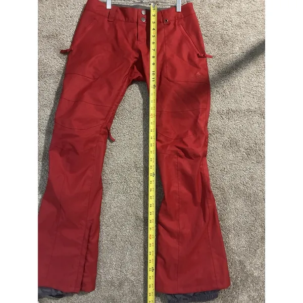 Burton DryRide Women's S Red Lined‎ Ski / Snow Pants Insulated Waterproof Thermo - Image 9
