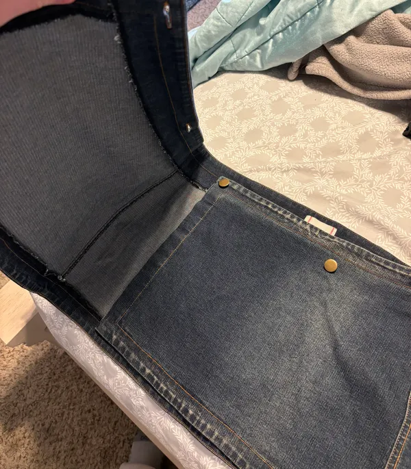 Urban Outfitters mini asymmetrical denim skirt with button closure - Image 6