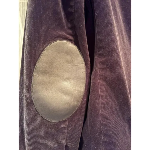 Lauren Ralph Lauren Black Corduroy‎ Jacket Leather Elbow Patches Women Large L - Image 5