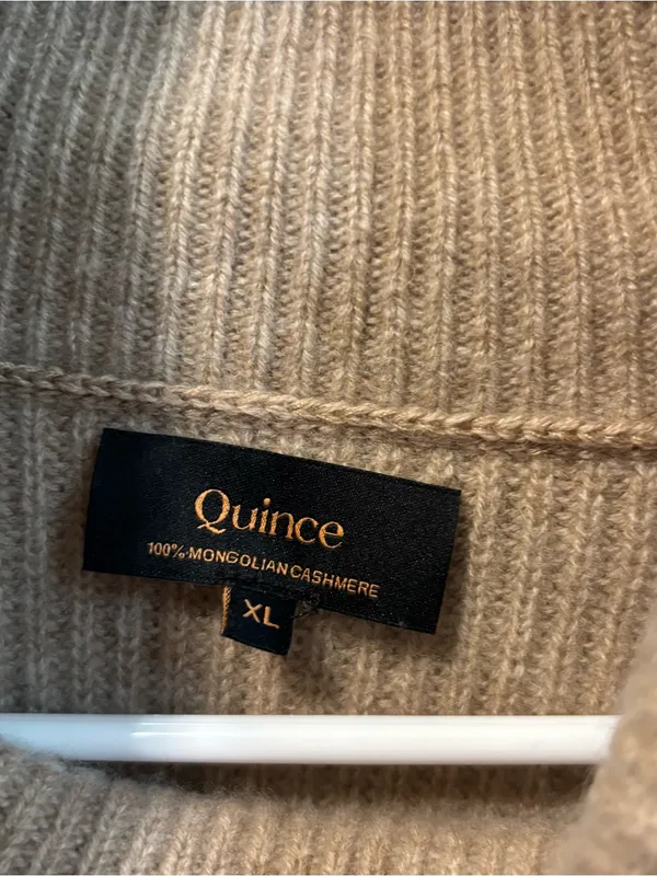 Quince Mongolian Cashmere Fisherman Turtleneck Sweater NWOT - Image 4