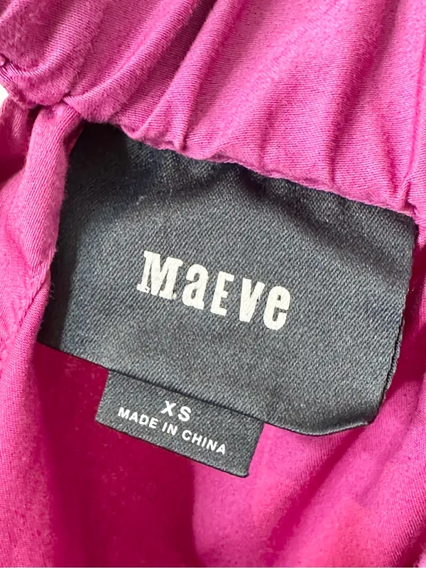 Anthropologie Maeve Pink Purple Fuchsia Mona Off Shoulder Midi Dress - Image 12