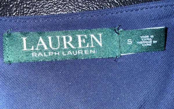 Lauren Ralph Lauren Royal Blue V-Neck Cap Sleeve‎ Fit and Flare Dress-S - Image 2