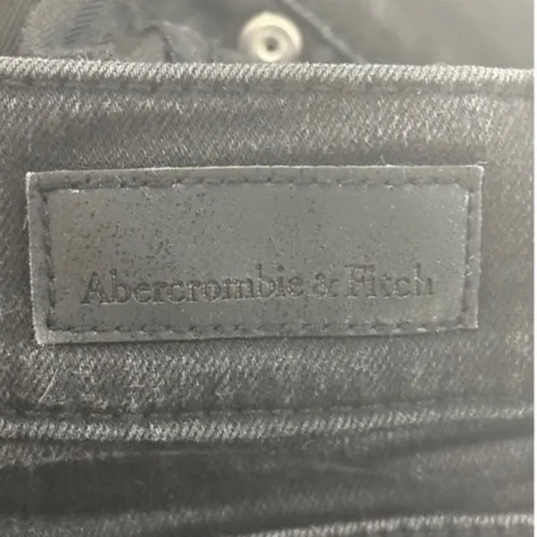 Abercrombie & Fitch Womens Black Denim Shorts Raw Hem Cut Off Size 26 2 Low Rise - Image 7