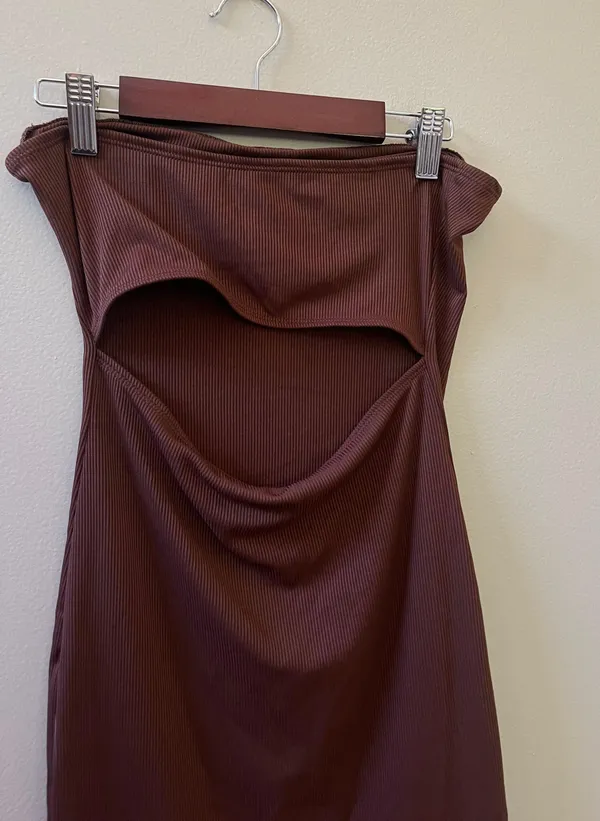 Brown Mini Dress - Image 3