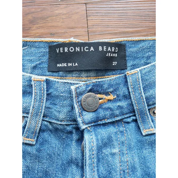 Veronica Beard Blake Classic Y2K Collegiate Feminine Wide Leg Jeans Size 27 - Image 2