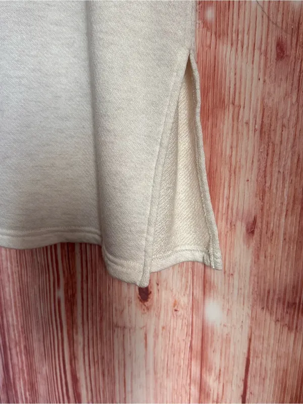 Offline By Aerie Heather Oatmeal Short Sleeve Side Slit Short Sleeve Sweatshirt - Image 4