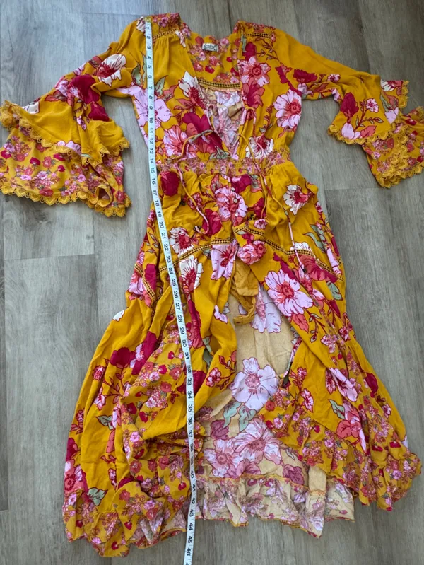 Free People Whimsical Fairy Penny Printed Maxi Bodysuit S - Image 10