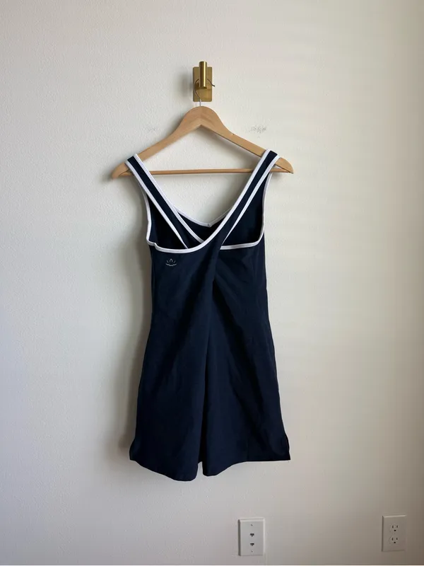 Beyond Yoga Spacedye Starting Line Dress Navy White Built-In Bodysuit Large - Image 8