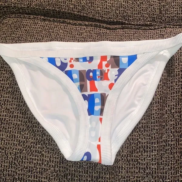 ✨ Aerie Pop Longline Red White & Blue Logo Bikini Bottom✨ - Image 4