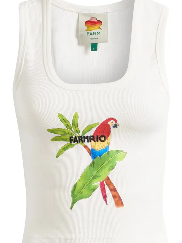 FARM Rio White Tank Top - Image 2