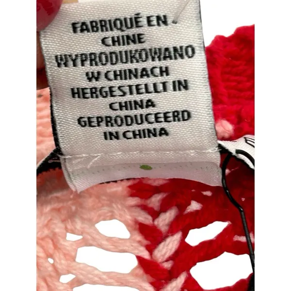 NWT SINCERELY JULES Soft GirlCozy Feminine Red Pink Crochet Size Medium - Image 7