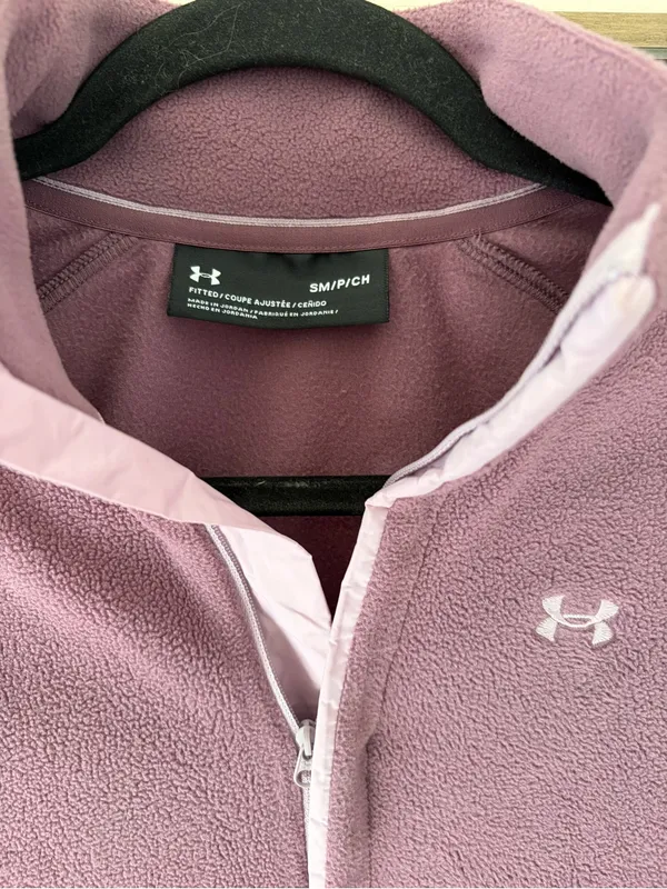 Under Armour women's Polartec Forge 1/4 zip fleece in ash plum Polartec sz Small - Image 2
