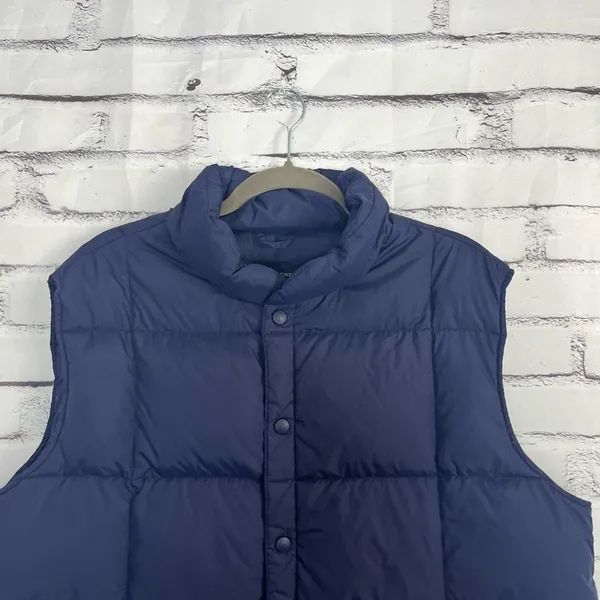Lands’ End Violet Purple Puffer Vest Jacket Button Up Size Women’s Large Fall - Image 5