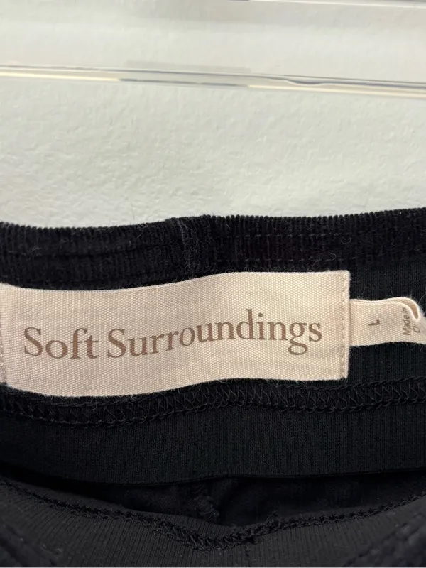 Soft Surroundings Black Ribbed Corduroy Bootcut Pants - Image 6
