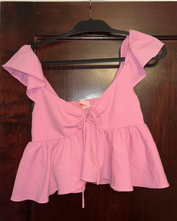 Urban Outfitters Pink Flowy Shirt - Image 2