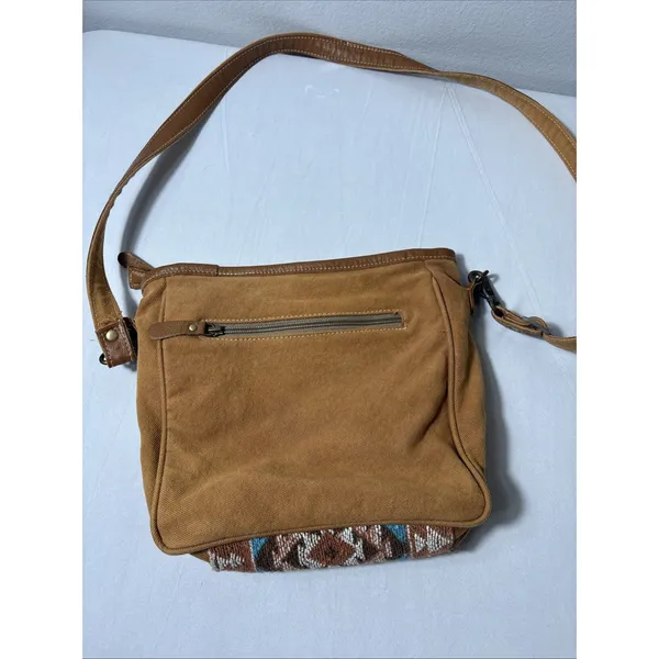 Myra Bag Aztec Cowhide Canvas Rug Purse Western Crossbody Southwestern - Image 7