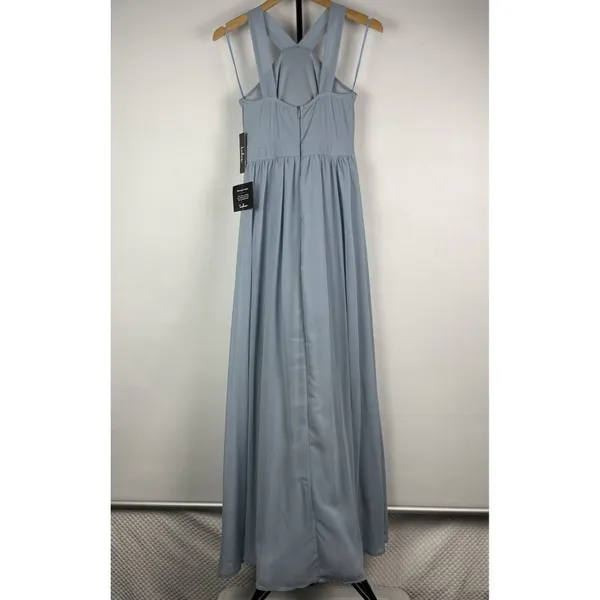 Lulu’s Light Blue Air of Romance Halter Neckline Maxi‎ Flowy Dress Size XS - Image 6