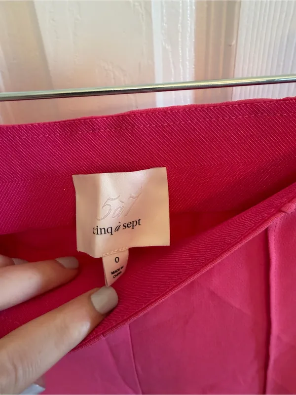 Cinq a Sept Brianne Pant Straight Leg Berry Jam Size 0 - Image 4