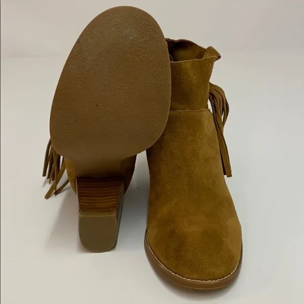 Crown Vintage Raffa Brown suede Tassel Booties A5‎ - Image 8