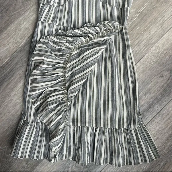 Altar'd State Green Striped Ruffle Sleeveless Mini Dress, Size M - Image 5