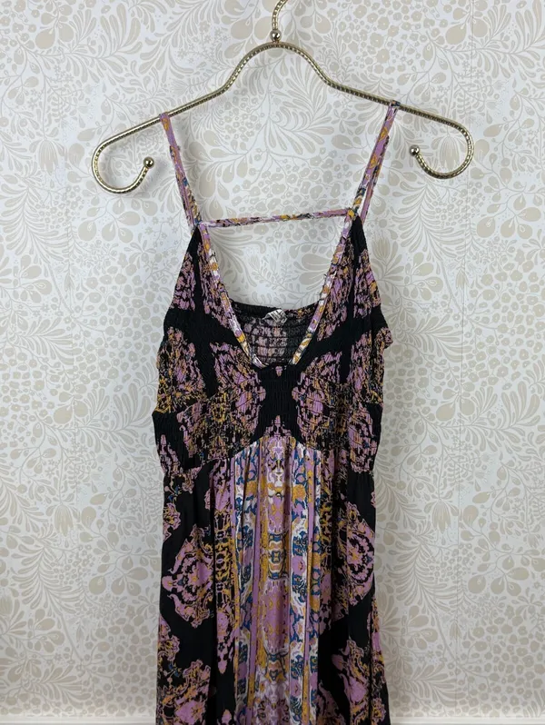 Free People Intimately Black and Pink That Moment Slip Maxi Dress - Size - Small - Image 2