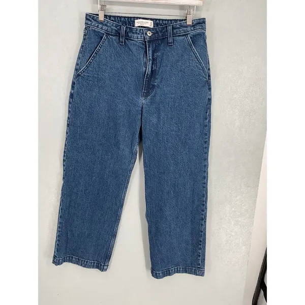 Abercrombie & Fitch Womens The 90s Relaxed Jean Curve Love Blue 30 10XS - Image 2