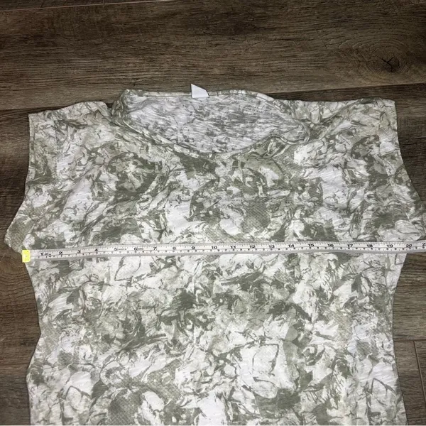 NWT Merrill Knit Travel Dress Green Putty Print Short Sleeve T-Shirt Dress Small - Image 10