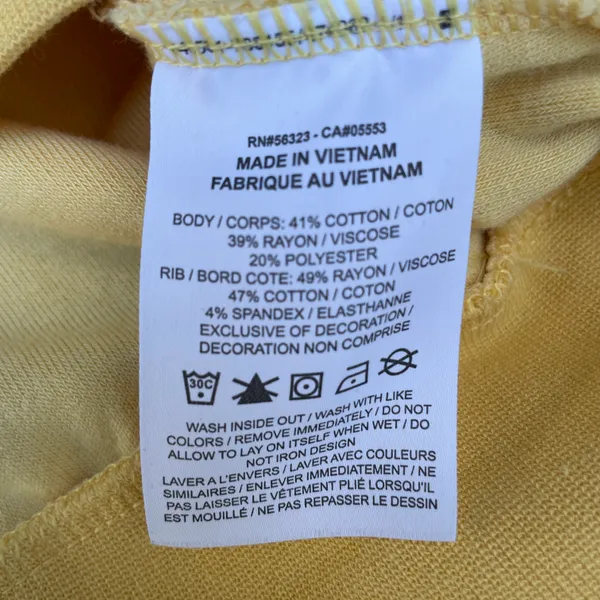 Nike Yellow Embroidered Center Swoosh Terry Cropped Long Sleeve T-shirt - Image 6