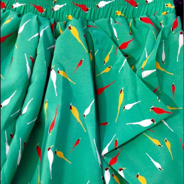 NYC PINKYOTTO Womens Green Songbird Printed Casual Skort Shorts size XS - Image 7
