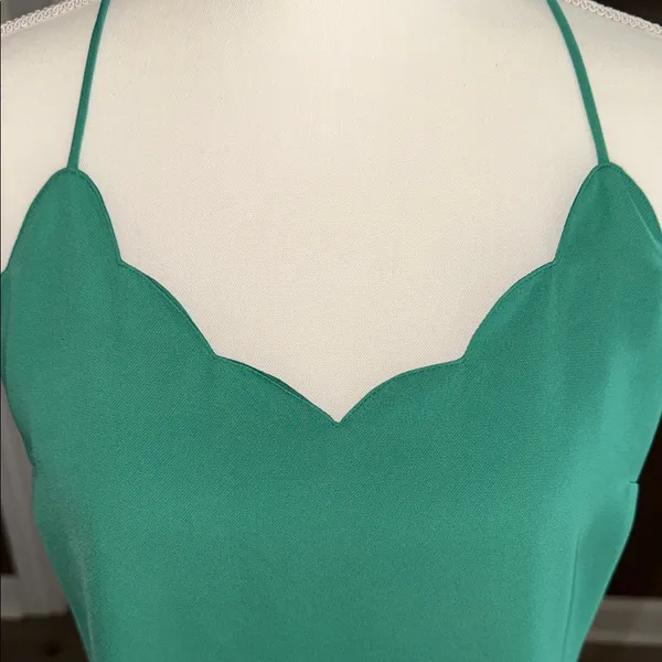 J CREW Green Scallop-Edge Camisole Top Size 6 - Image 7