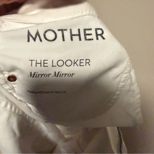Mother Denim The Looker Skinny Jeans in Mirror Mirror White- Size 26 - Image 9