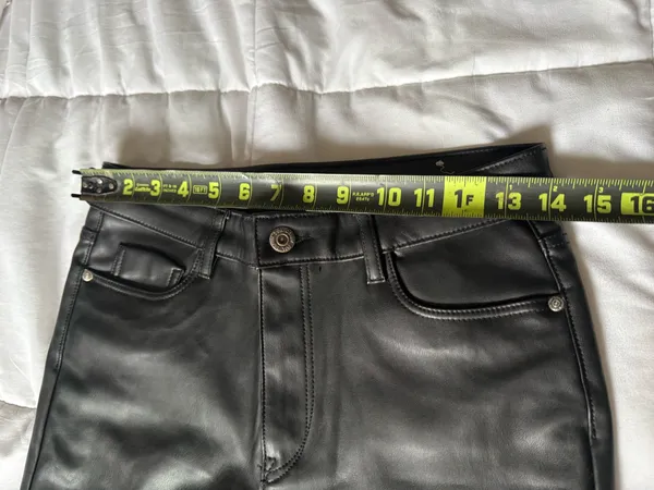 ZARA Pants Leather Black Straight  - Image 10