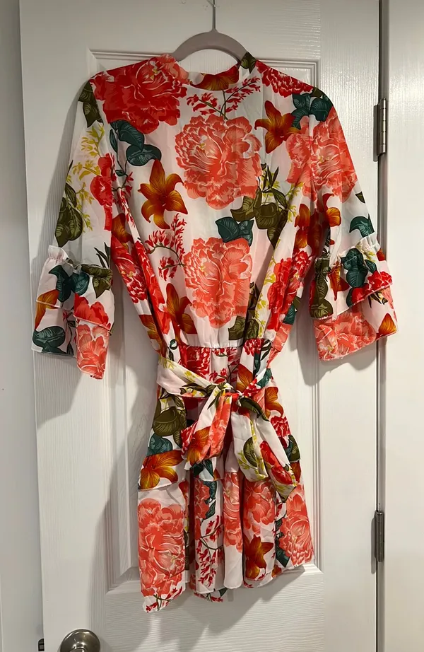 Floral Dress 3/4 Sleeve - Image 2