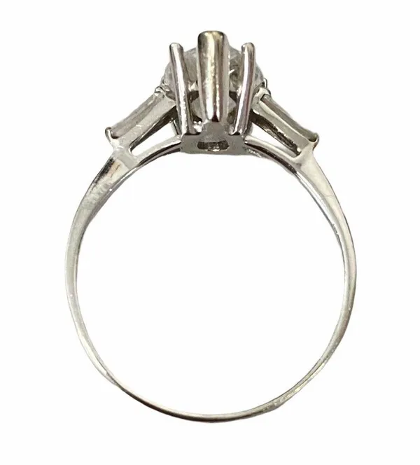 Women’s 14K Pear Shape White Gold CZ Zirconia Wedding Or Engagement Sz 10 Ring - Image 9