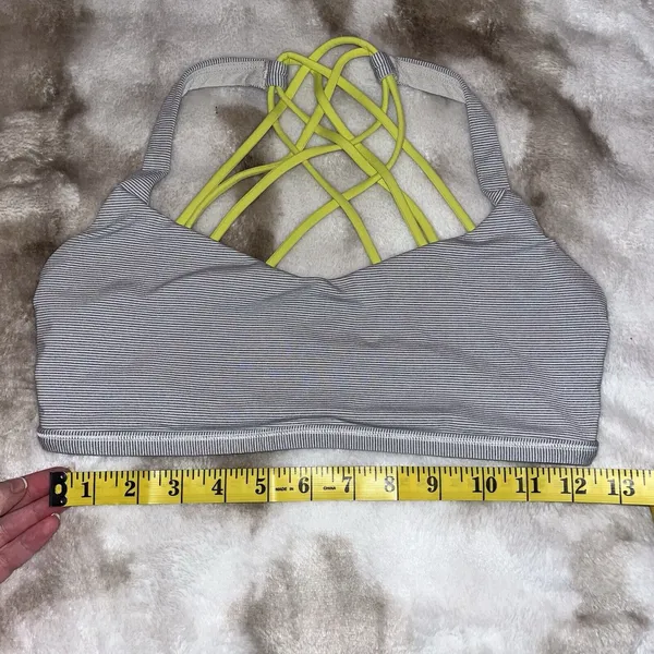 TWO Lululemon Sports Bras Women’s 8 Energy Stripes Athletic Yoga Crossback EUC - Image 7