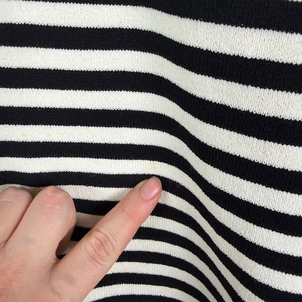 AK Anne Klein Striped Knit Cardigan Sweater Tank Top Set Size L/PL Mod Layering‎ - Image 5