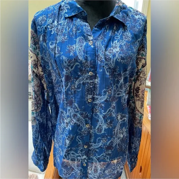 Free People Rose Bud Blouse Size Large NWT - Image 6