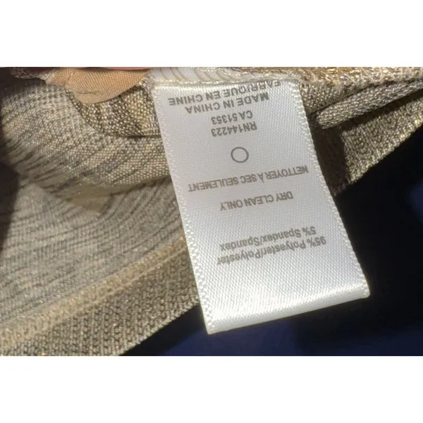 Bishop + Young By Anthropologie Twist-Front Shimmer Crop Top‎ Women's Size Small - Image 7