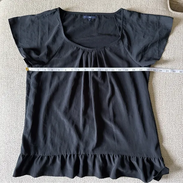 Gap Womens Black Short Sleeve Blouse Size M - Image 8