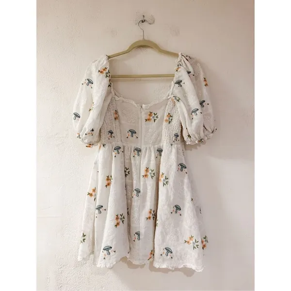 For Love and Lemons Yolanda Mini Dress in White Large - Image 3