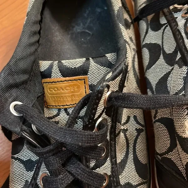 Coach Black Signature Canvas Sneakers - Image 4