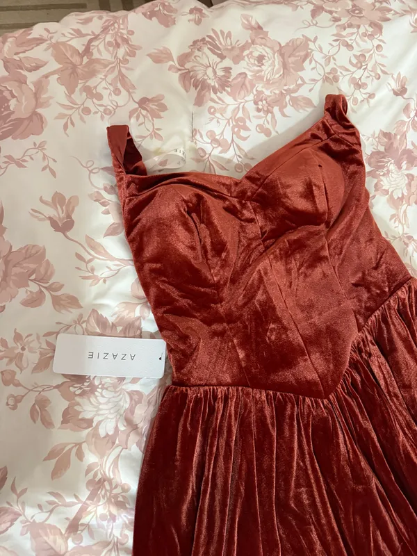 Azazie Velvet Dress - Image 3