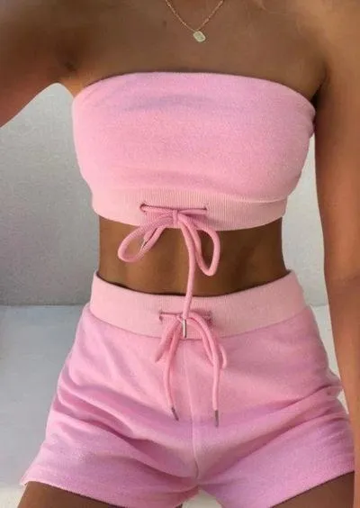 Tiger Mist Pink Crop Top - Image 2