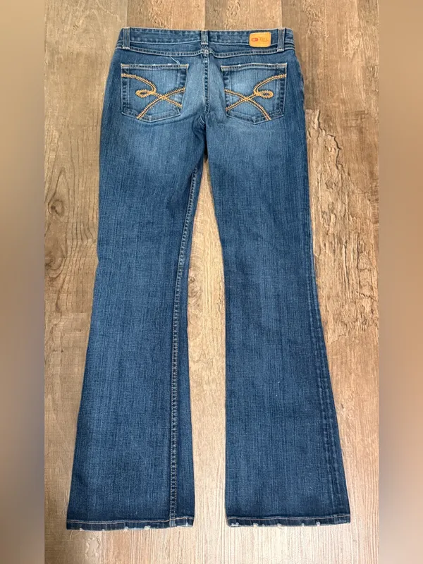 BKE Dark Blue Bootcut Jeans with Contrast Stitching - Image 7